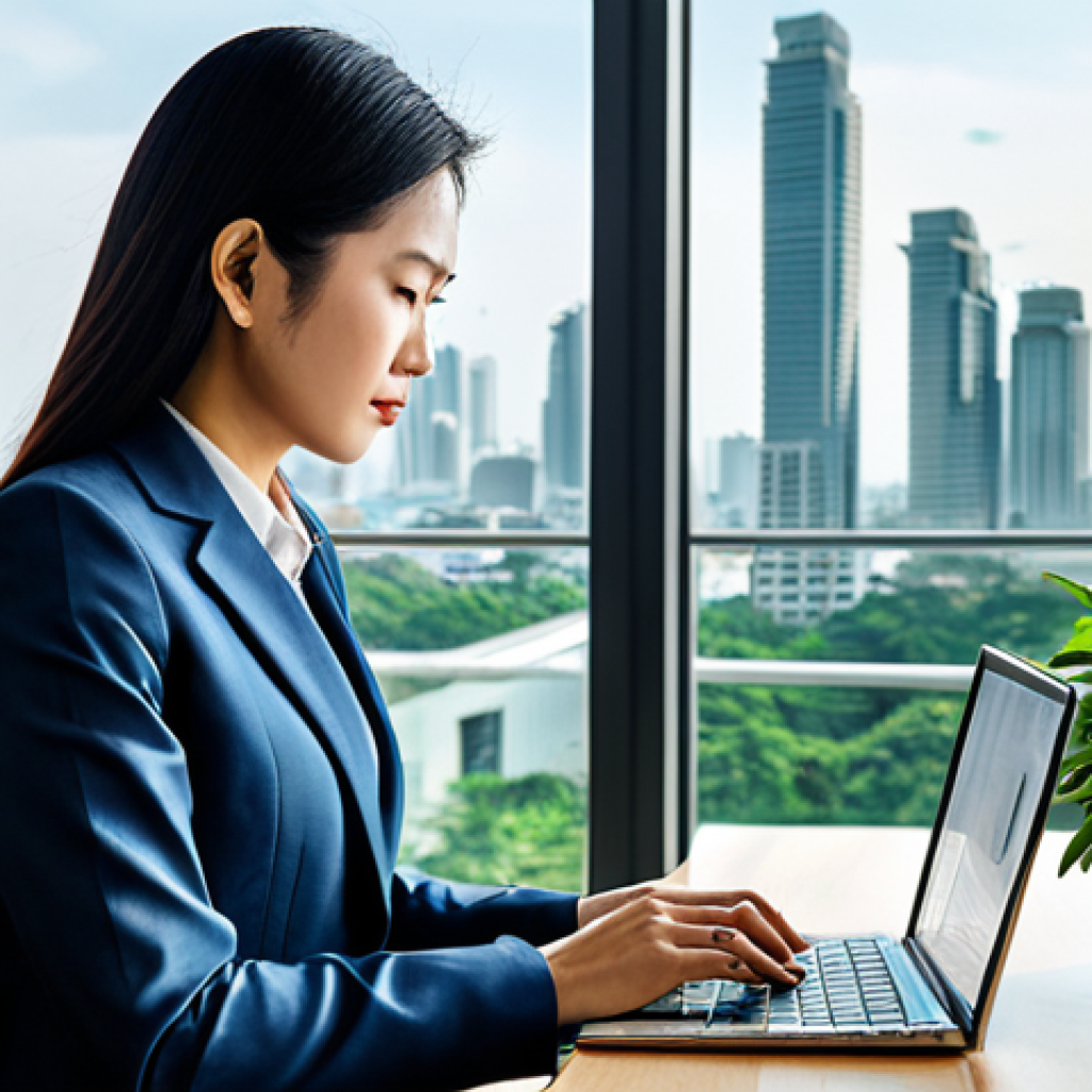 AI를 활용한 영상 진단의 사례 분석 - Modern Bangkok Office Scene**
"A professional Thai businesswoman in a tailored business suit, worki...