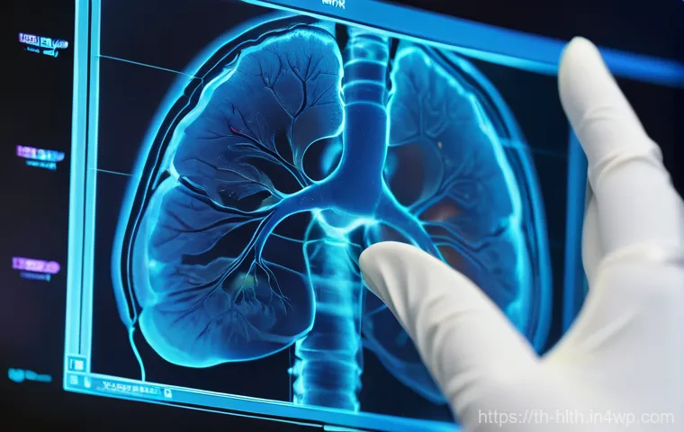 AI를 활용한 X ray 영상 분석 방법 - **Prompt:** A state-of-the-art medical imaging room. A male radiologist, wearing clean blue scrubs a...